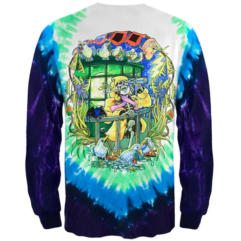 Grateful Dead - Watch Tower Tie Dye Long Sleeve T-Shirt - Size Large - Sky High - Sky High Montgomery cincinnati