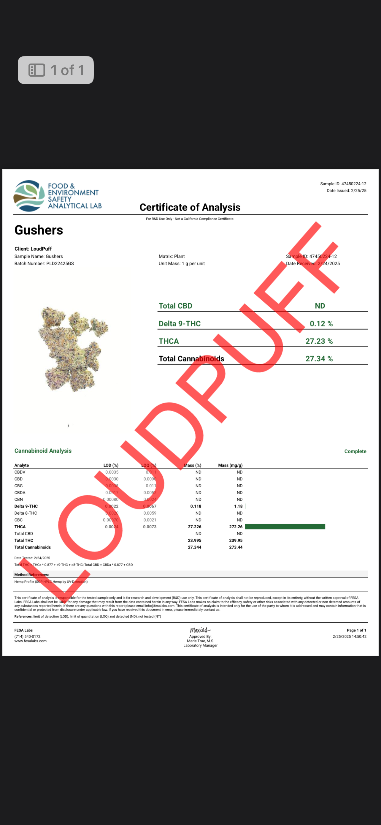 🏆Smokers Cup Gushers THCa Flower🏆