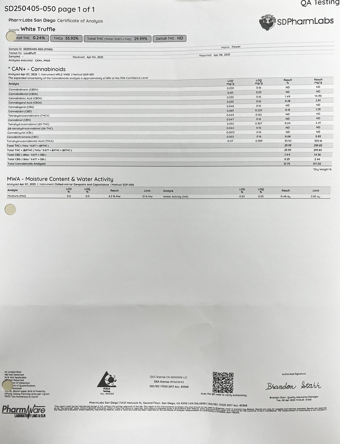 White Truffle - Platinum Indica Dom Flower - Elevate Montgomery - Sky High Montgomery cincinnati