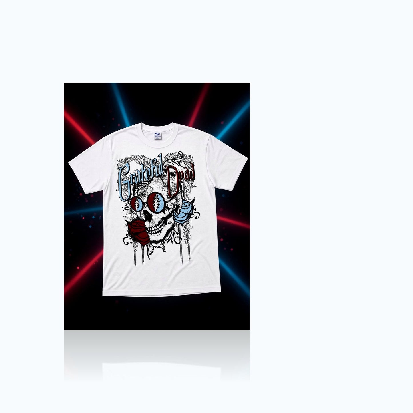 Grateful Dead - Shades & Roses White T-Shirt — Elevate fountain