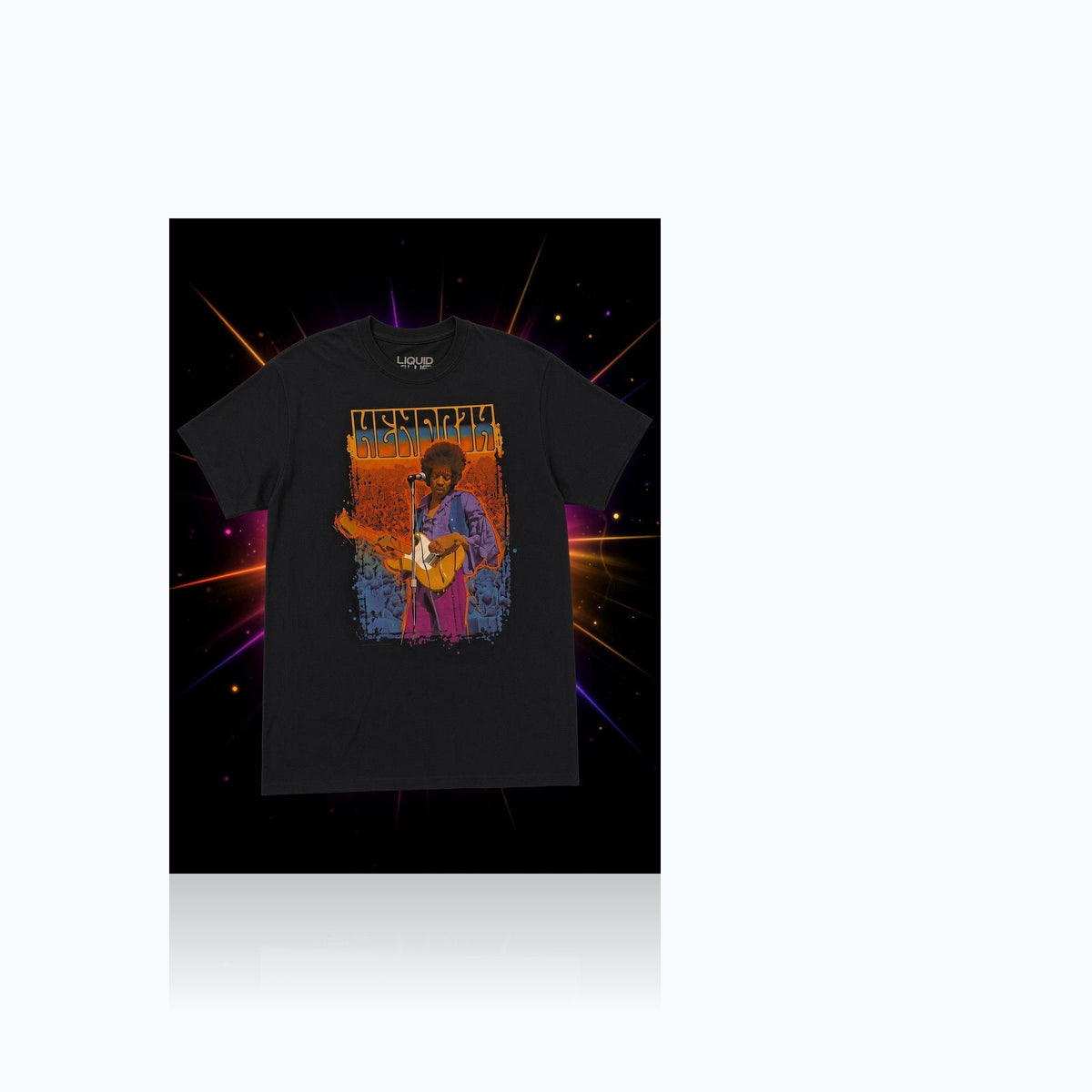 Jimi Hendrix - Live in Concert Neon Splash T-Shirt — Elevate fountain