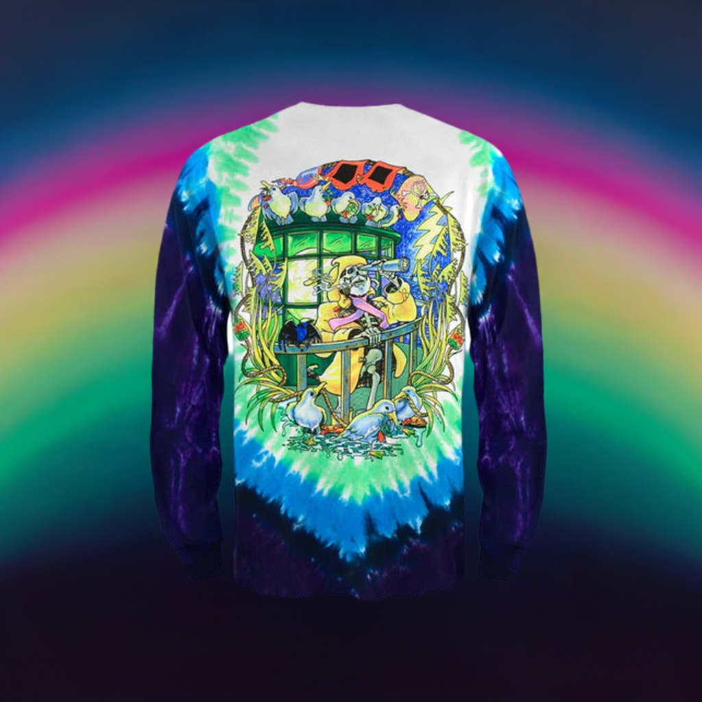 Grateful Dead - Watch Tower Tie Dye Long Sleeve T-Shirt - Size Large - Sky High - Sky High Montgomery cincinnati