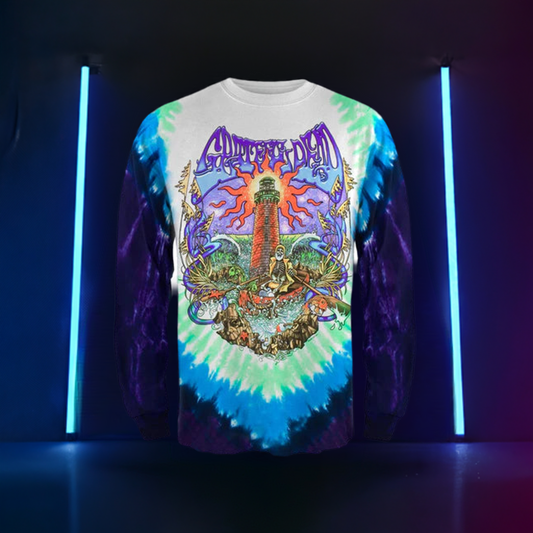 Grateful Dead - Watch Tower Tie Dye Long Sleeve T-Shirt - Size Large - Sky High - Sky High Montgomery cincinnati