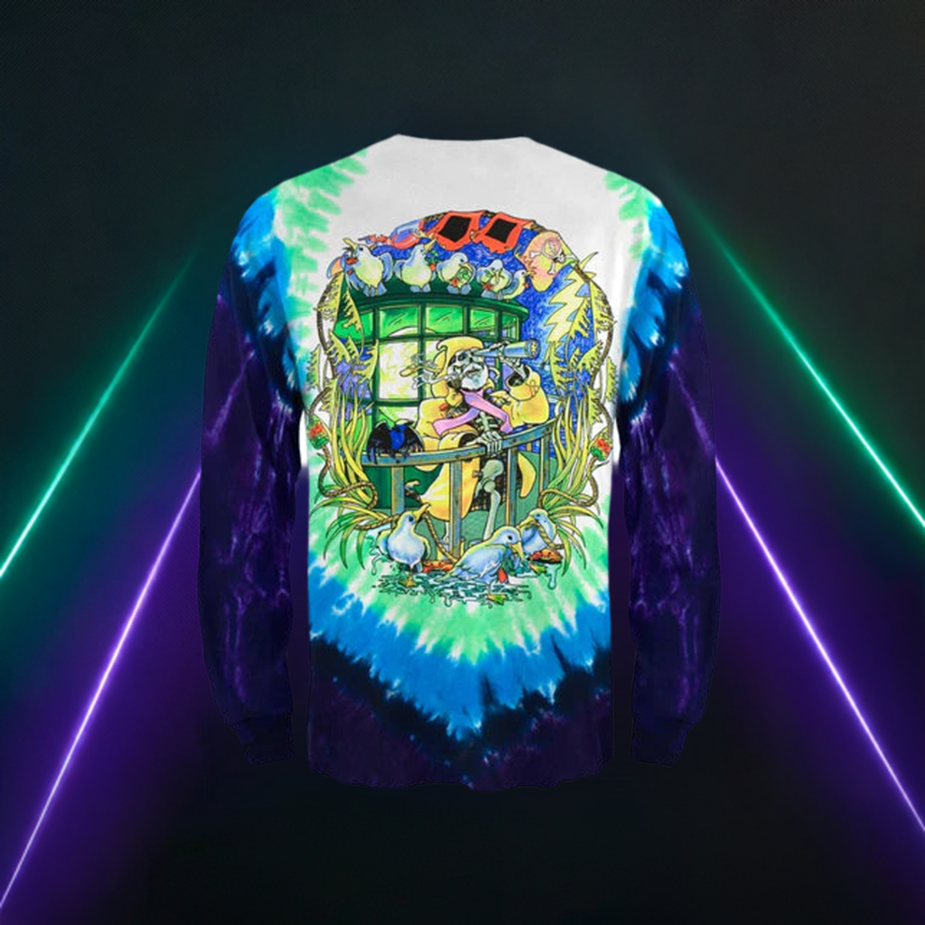 Grateful Dead - Watch Tower Tie Dye Long Sleeve T-Shirt - Size Large - Sky High - Sky High Montgomery cincinnati