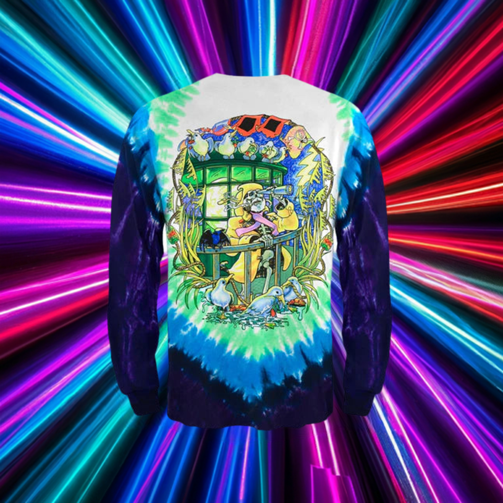 Grateful Dead - Watch Tower Tie Dye Long Sleeve T-Shirt - Size Large - Sky High - Sky High Montgomery cincinnati