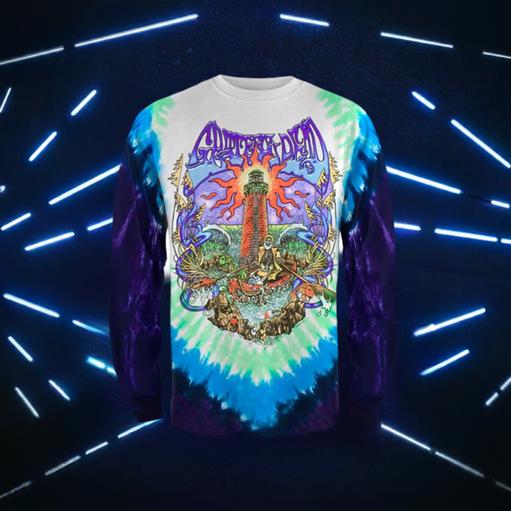 Grateful Dead - Watch Tower Tie Dye Long Sleeve T-Shirt - Size Large - Sky High - Sky High Montgomery cincinnati