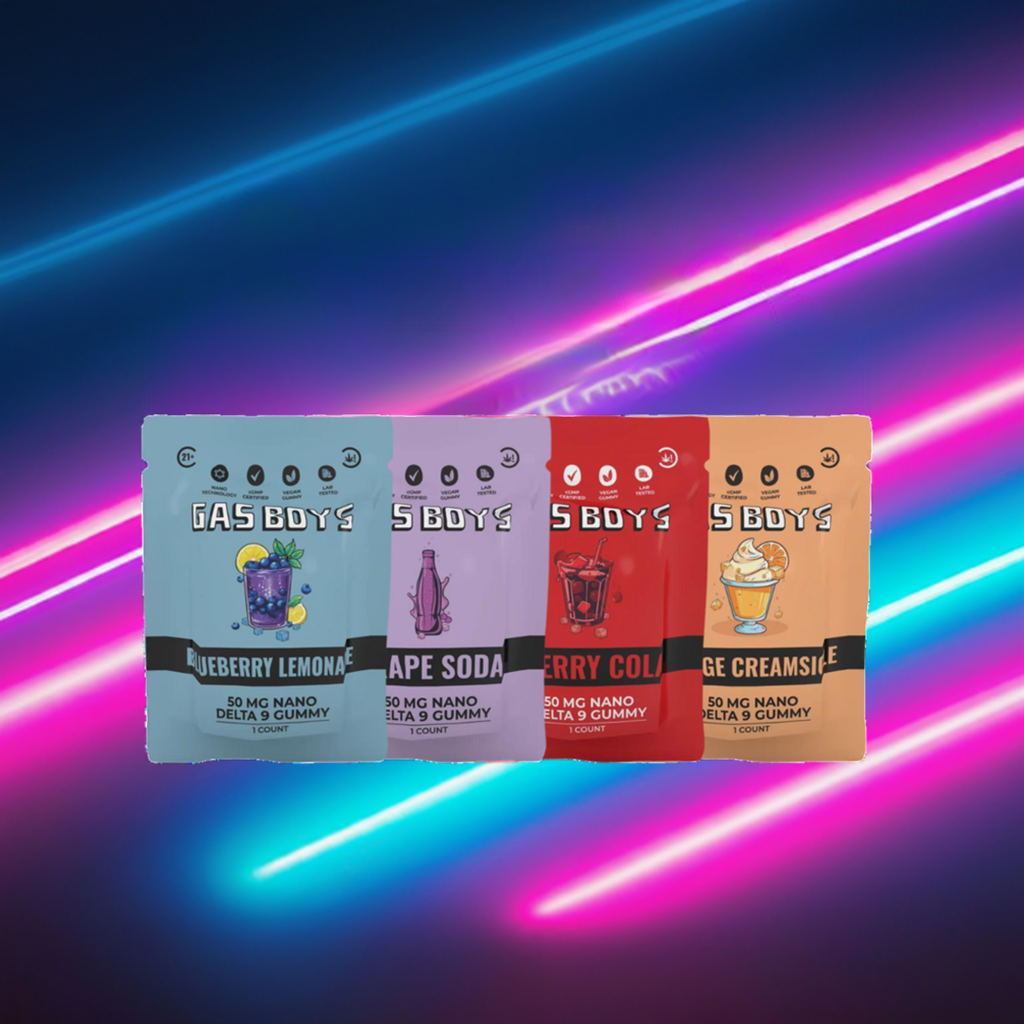 Gas Boys 50mg Nano D9 Gummy 4 Pack - Gas Boys - Sky High Montgomery cincinnati