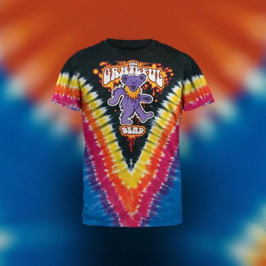 Grateful Dead - Liquid Bear V-Dye T-Shirt - Size Large - Sky High - Sky High Montgomery cincinnati