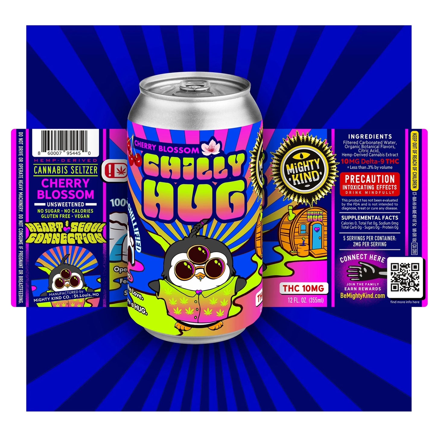 Mighty Kind - Chilly Hug Cherry THC 10mg Seltzer - Mighty Kind - Sky High Montgomery cincinnati