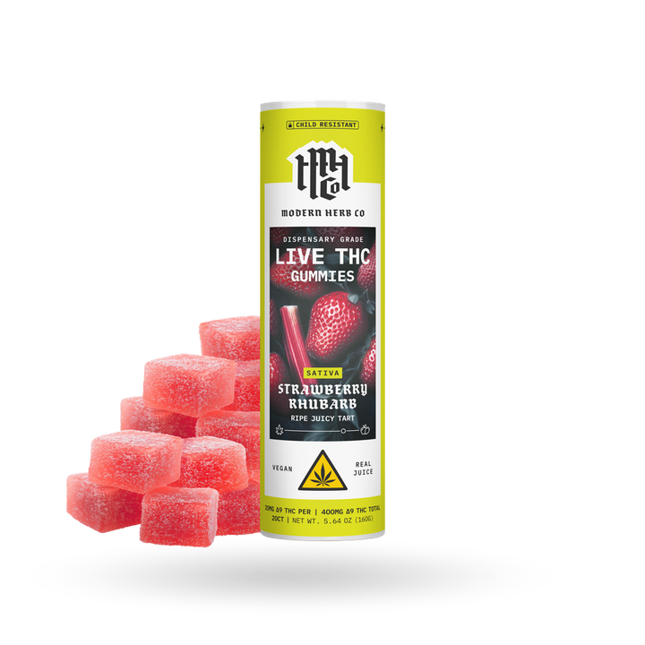 MHC Live Resin Gummy - Strawberry Rhubarb (Sativa) - 20ct