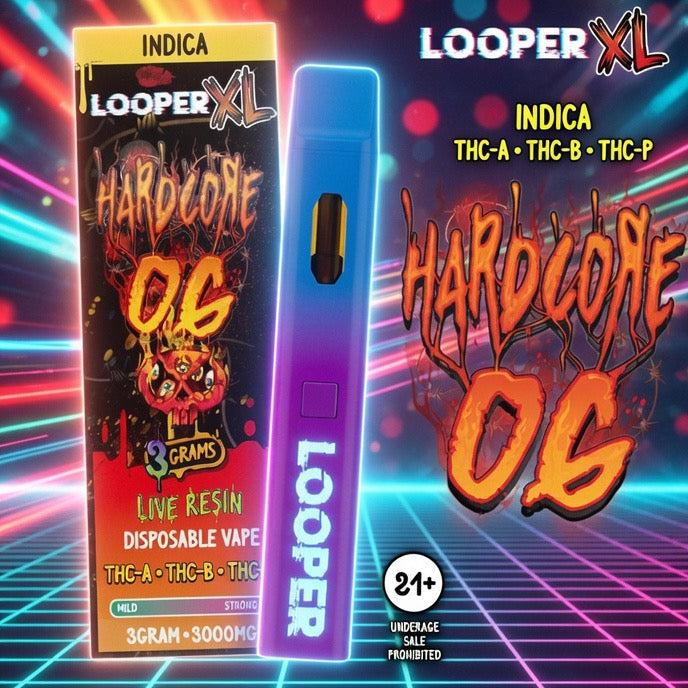 Looper XL Series Live Resin 3ML Disposables #hot
