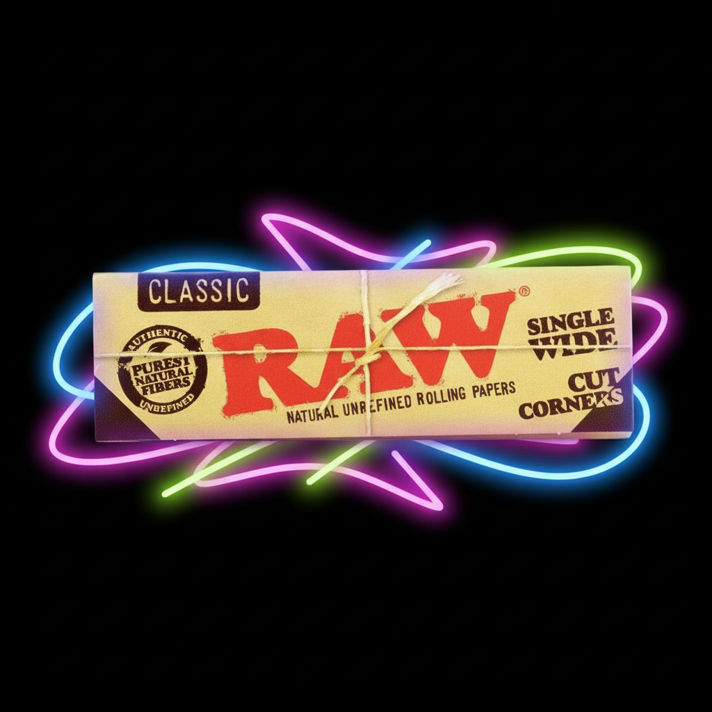 RAW Cut Corners Rolling Papers | Single Wide - Raw - Sky High Montgomery cincinnati