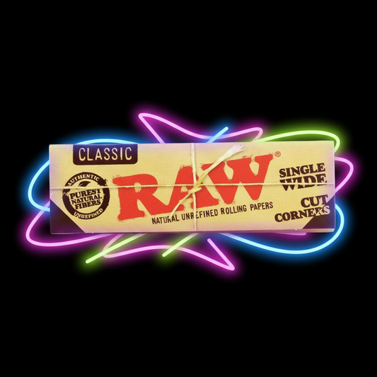 RAW Cut Corners Rolling Papers | Single Wide - Raw - Sky High Montgomery cincinnati