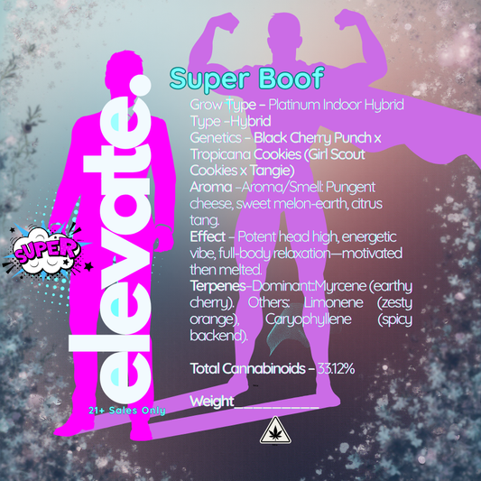 Super Boof Platinum Indoor Hybrid THCa Flower - Elevate - Sky High Montgomery cincinnati