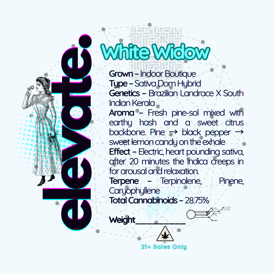 White Widow Boutique THCa Flower - Elevate Montgomery - Sky High Montgomery cincinnati