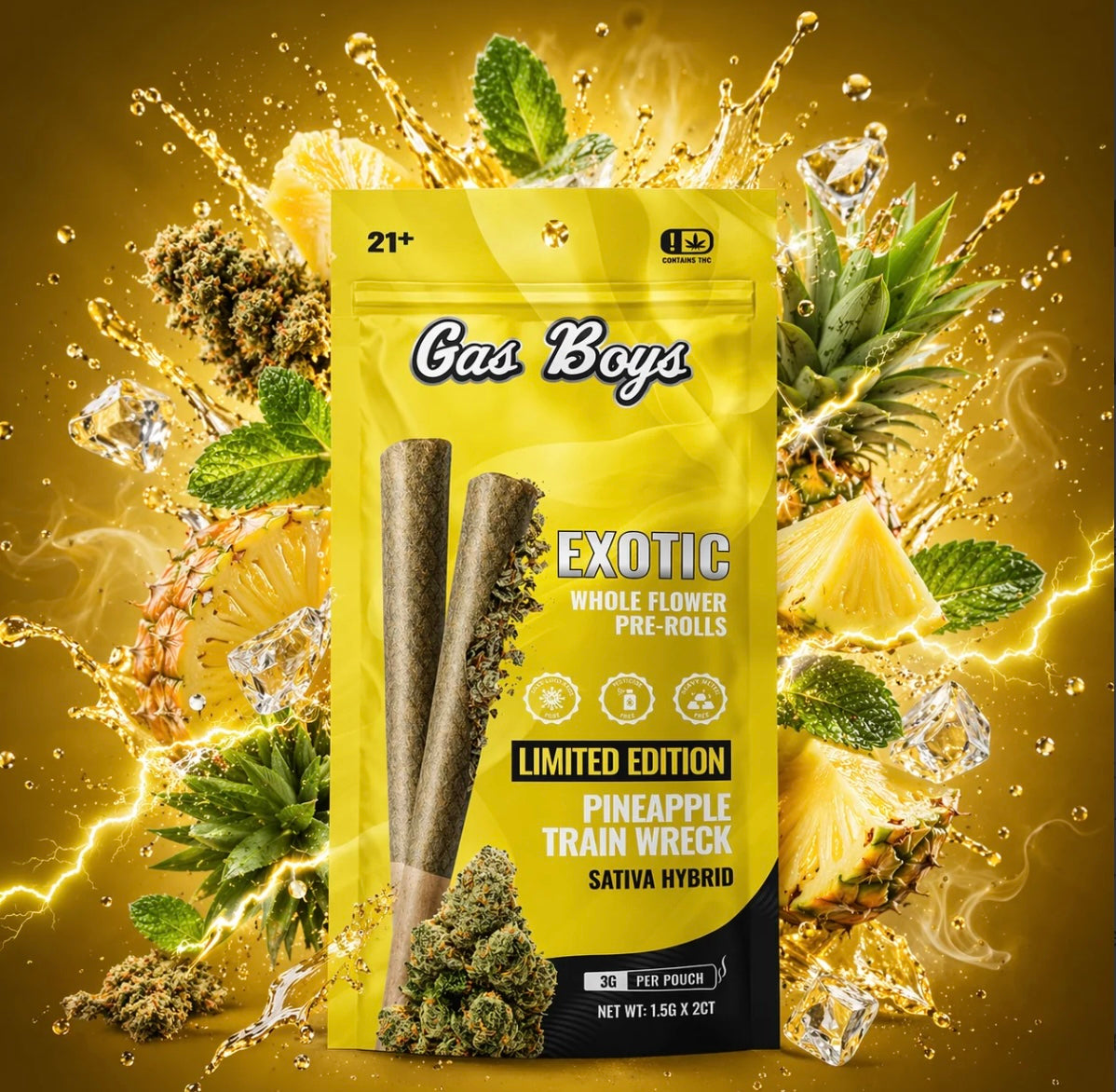 Gas Boys - Exotic Whole Flower Prerolls 1.5Gx2