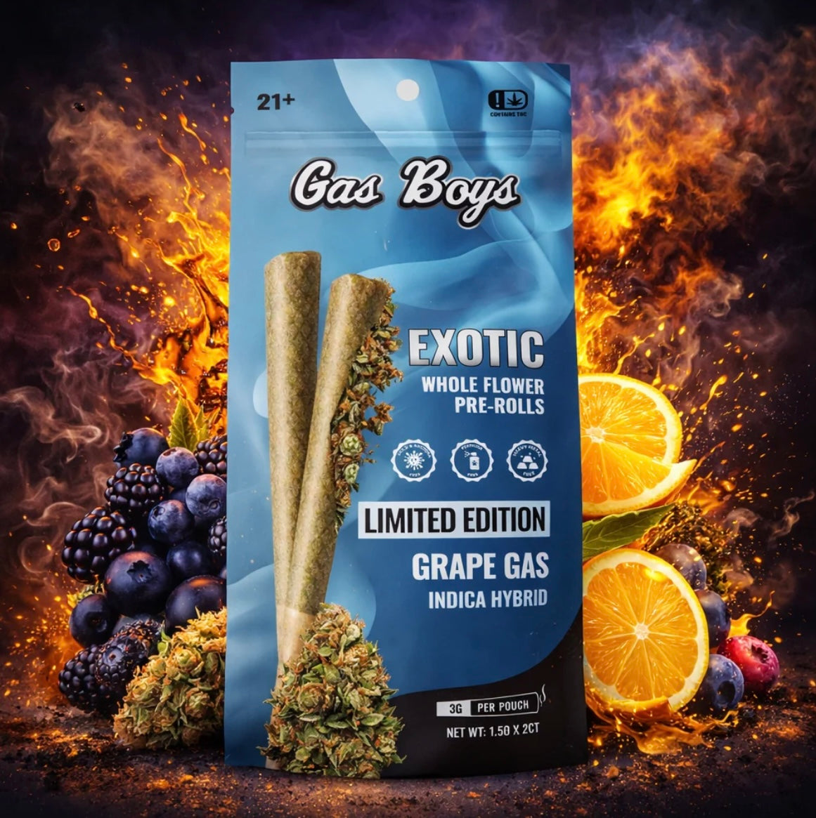 Gas Boys - Exotic Whole Flower Prerolls 1.5Gx2