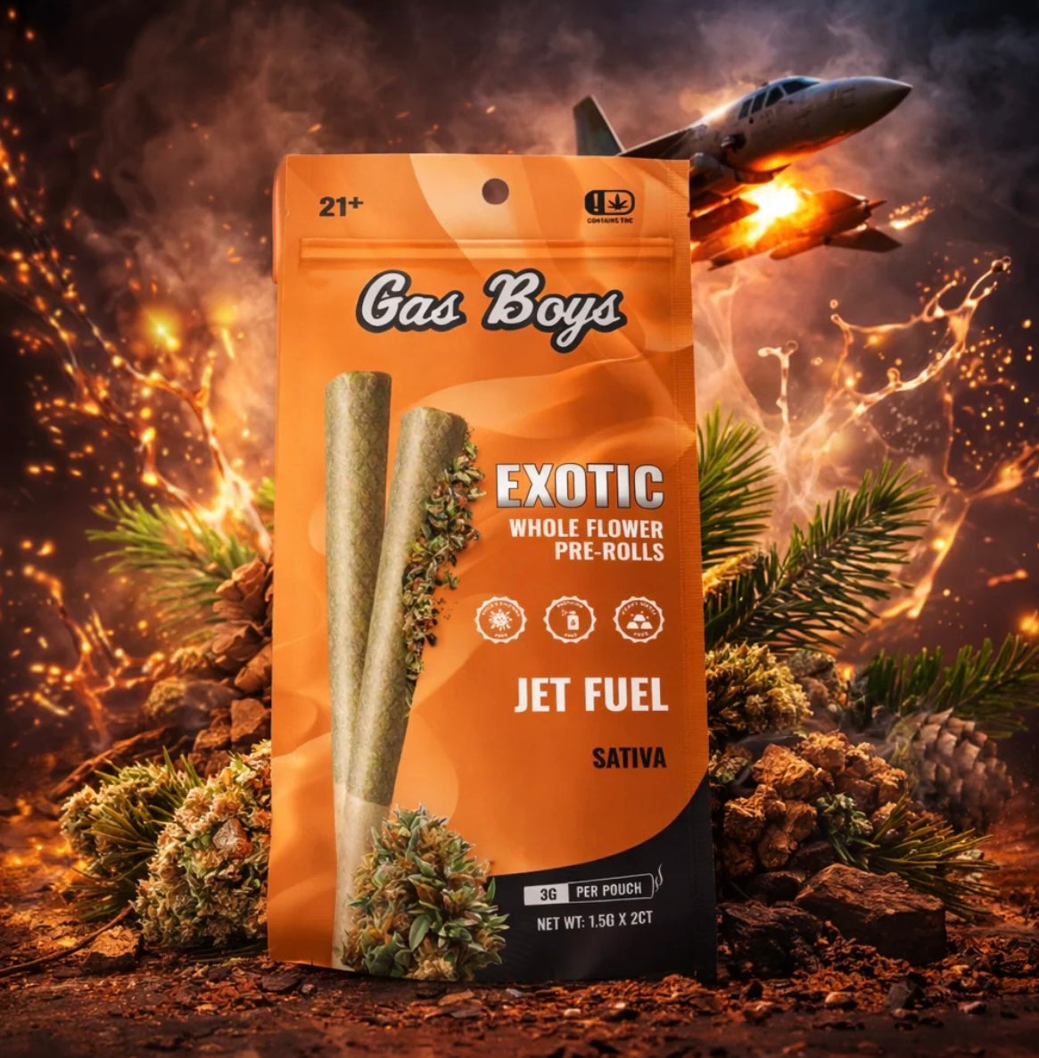Gas Boys - Exotic Whole Flower Prerolls 1.5Gx2