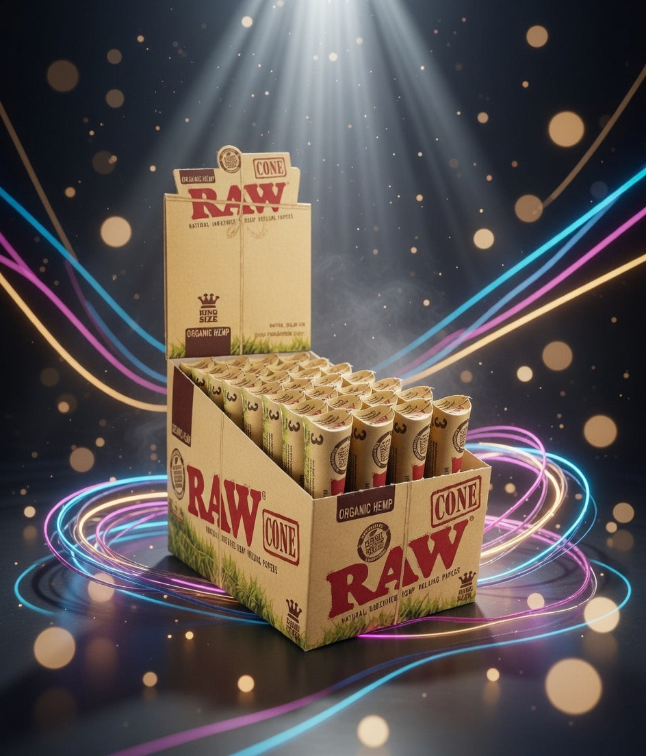 RAW Organic Hemp Cones 1/14 6pack, King 3pack - Raw - Sky High Montgomery cincinnati