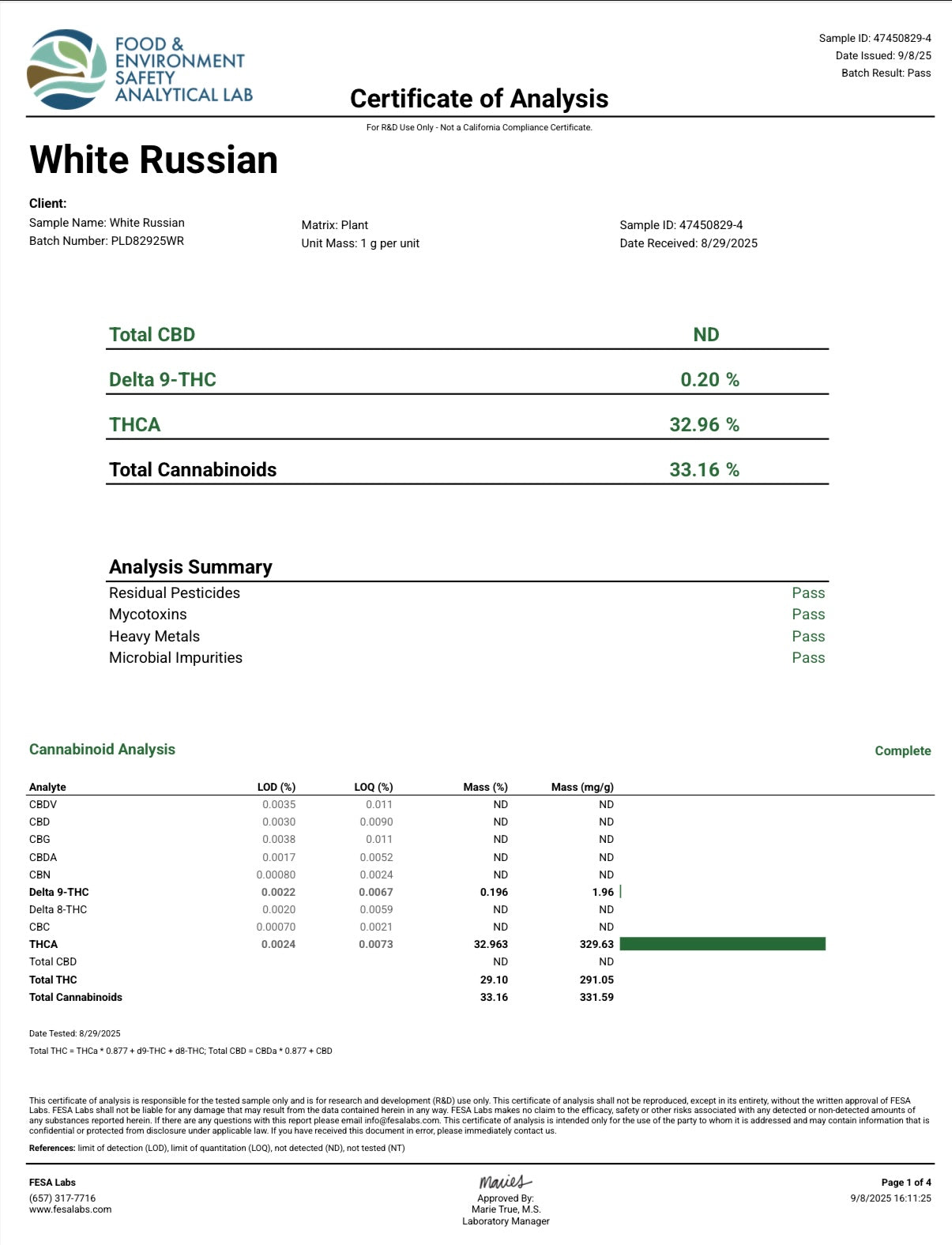 🏆White Russian Smoker's Cup Platinum THCa Flower🏆