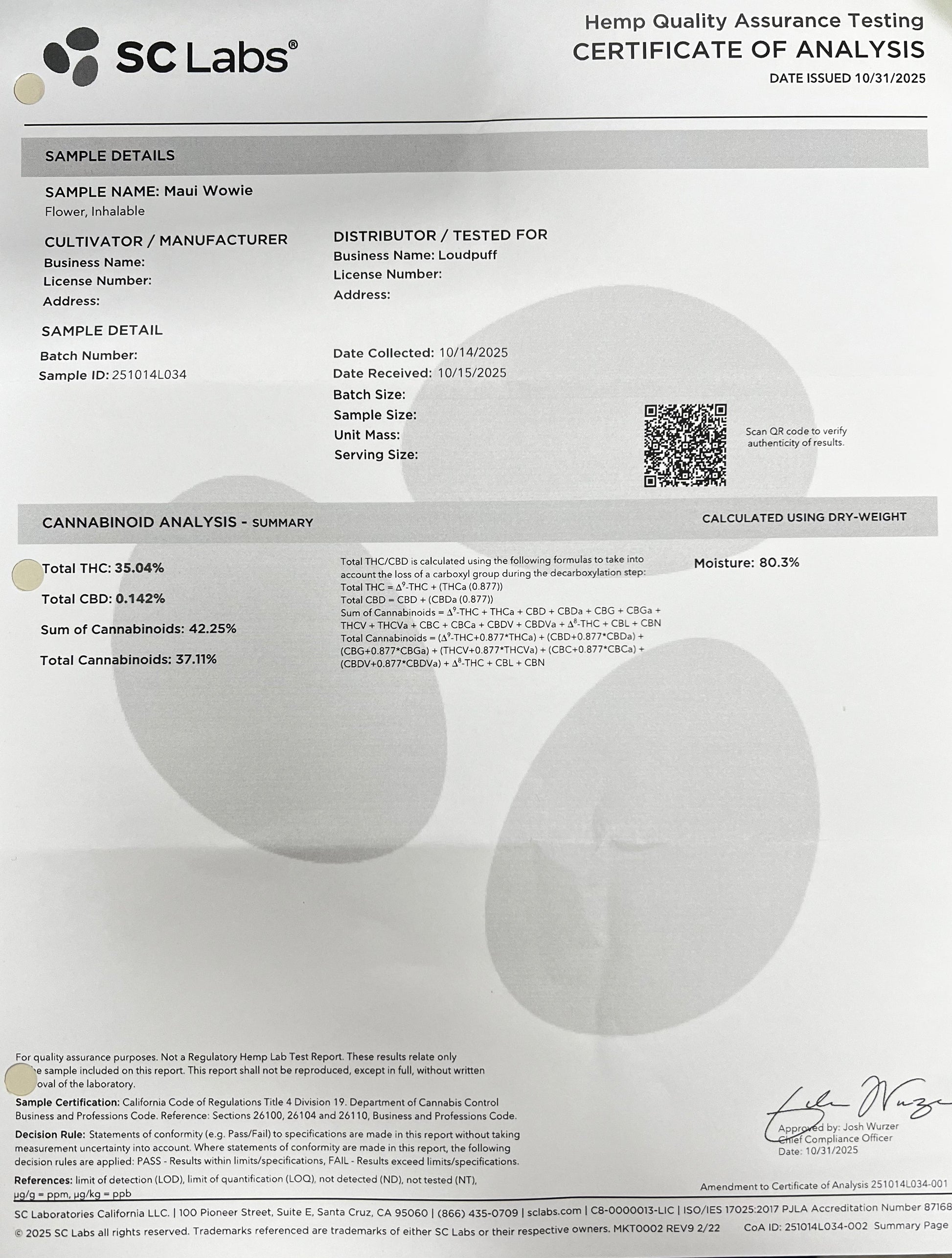 Maui Wowie - Platinum Sativa-Dom Flower - Elevate Montgomery - Sky High Montgomery cincinnati