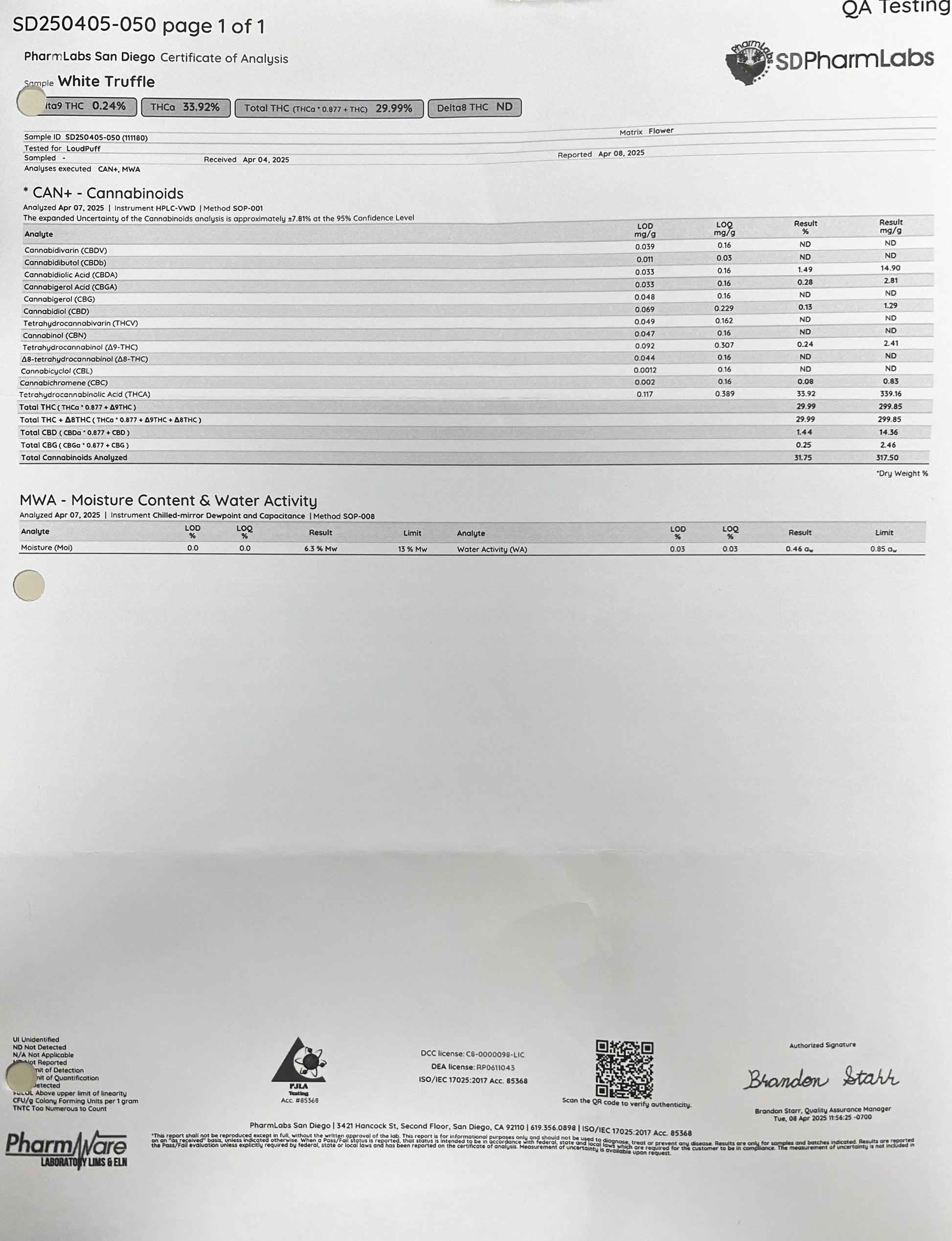 White Truffle - Platinum Indica Dom Flower - Elevate Montgomery - Sky High Montgomery cincinnati