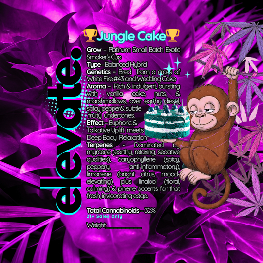 Jungle Cake - Platinum Hybrid Flower - Elevate Montgomery - Sky High Montgomery cincinnati