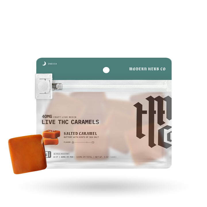 MHC Live Resin Caramels - Knockout (Indica) - 8ct