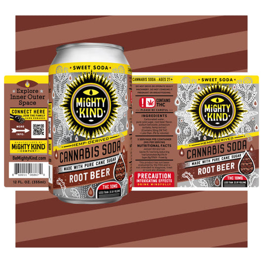 Mighty Kind-Root Beer Sweet Soda THC 10mg - Mighty Kind - Sky High Montgomery cincinnati