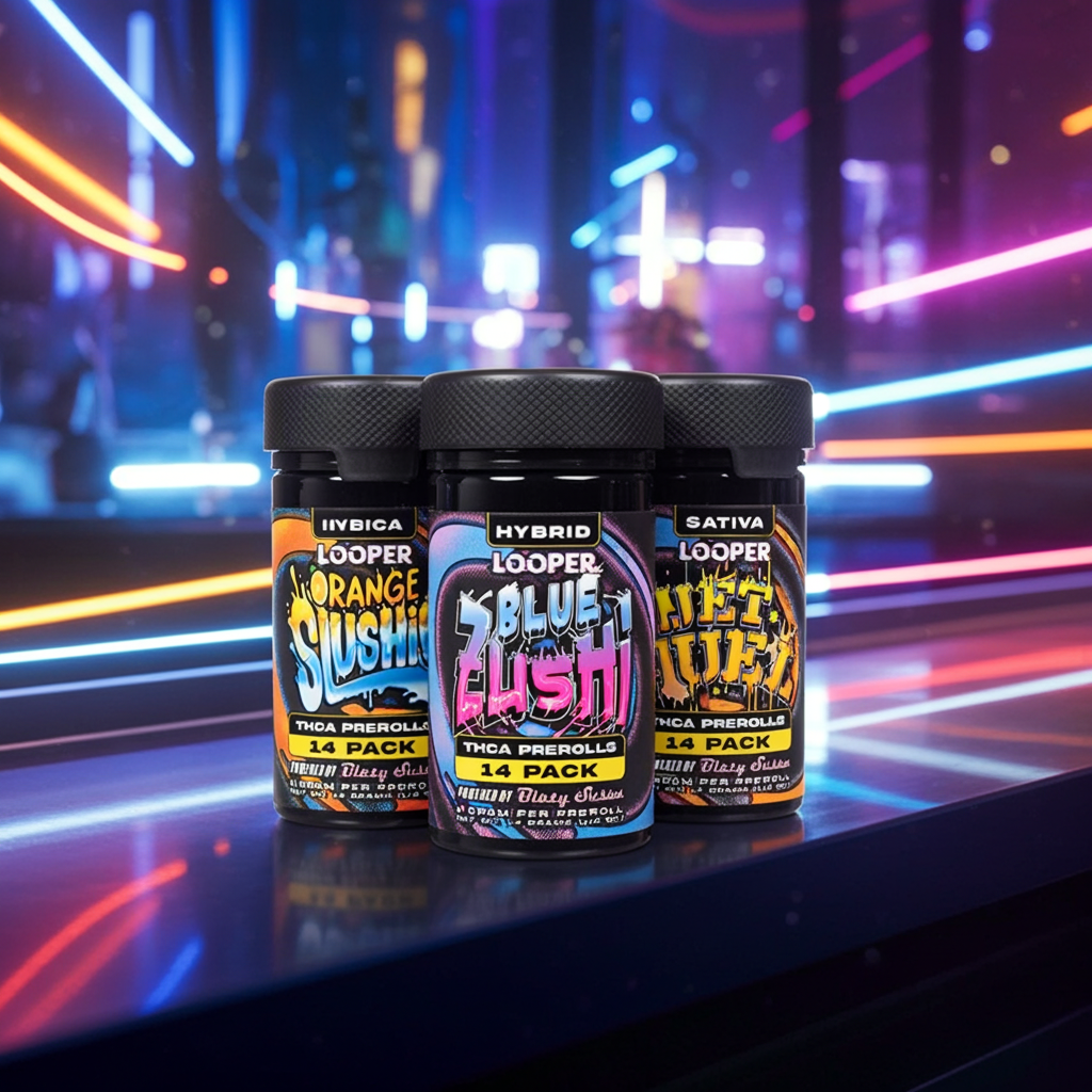 Looper+Blazy Susan 1g Pre-Rolls 14 Count Jar