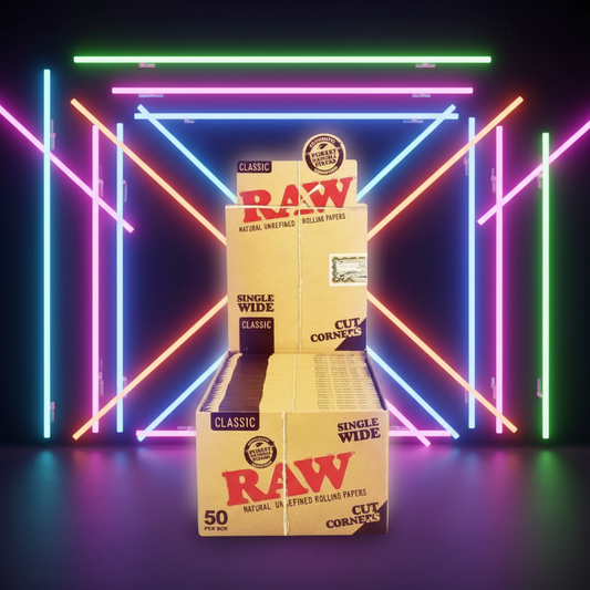 RAW Cut Corners Rolling Papers | Single Wide - Raw - Sky High Montgomery cincinnati