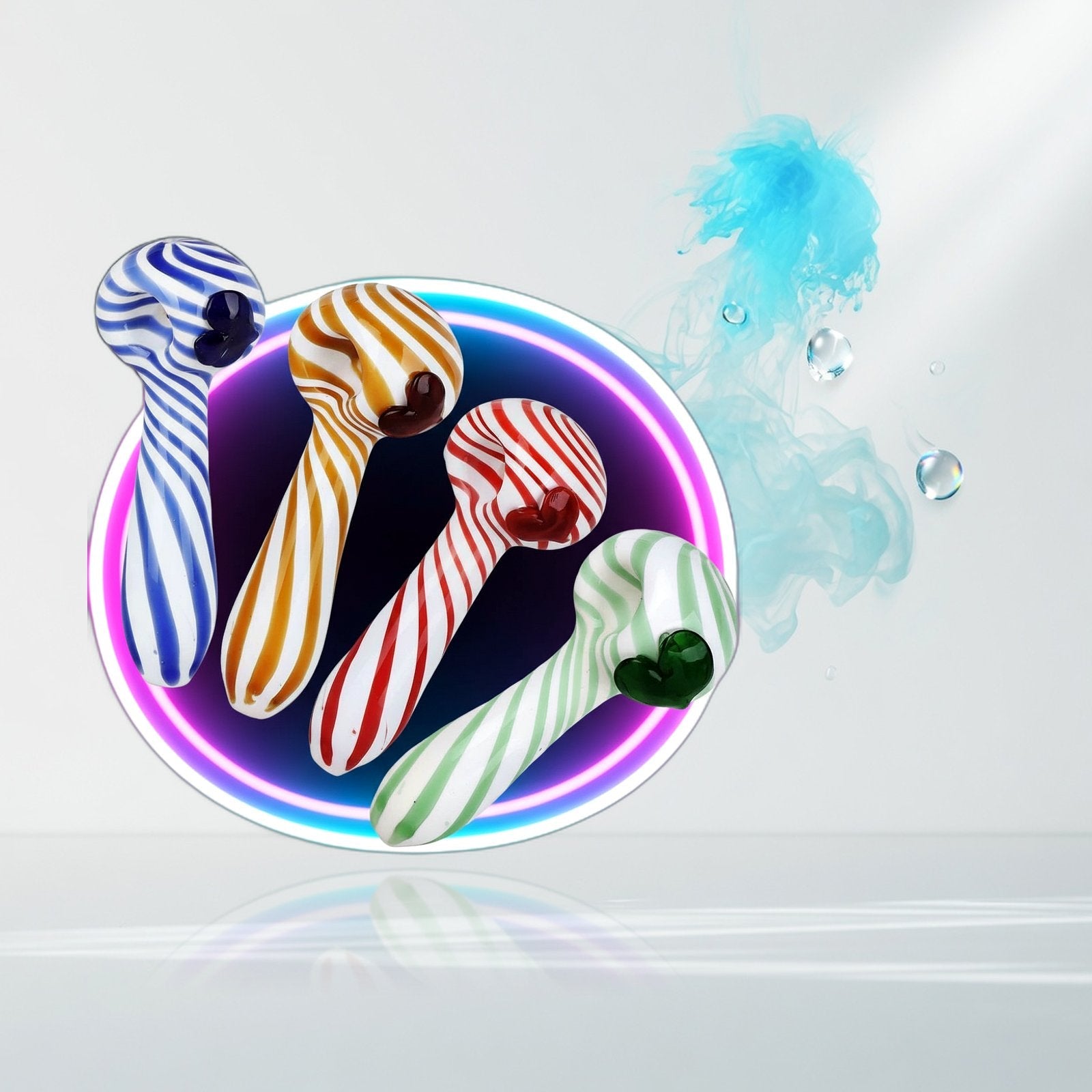 5" Striped Pipe - Heart — Elevate fountain