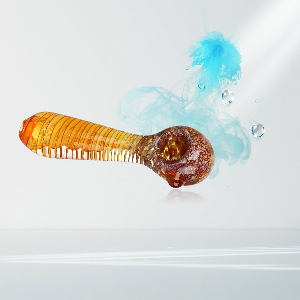 All Worked Up Glass Spoon Pipe - 4.5"-5" - Assorted Colors & Styles — Elevate fountain packshot