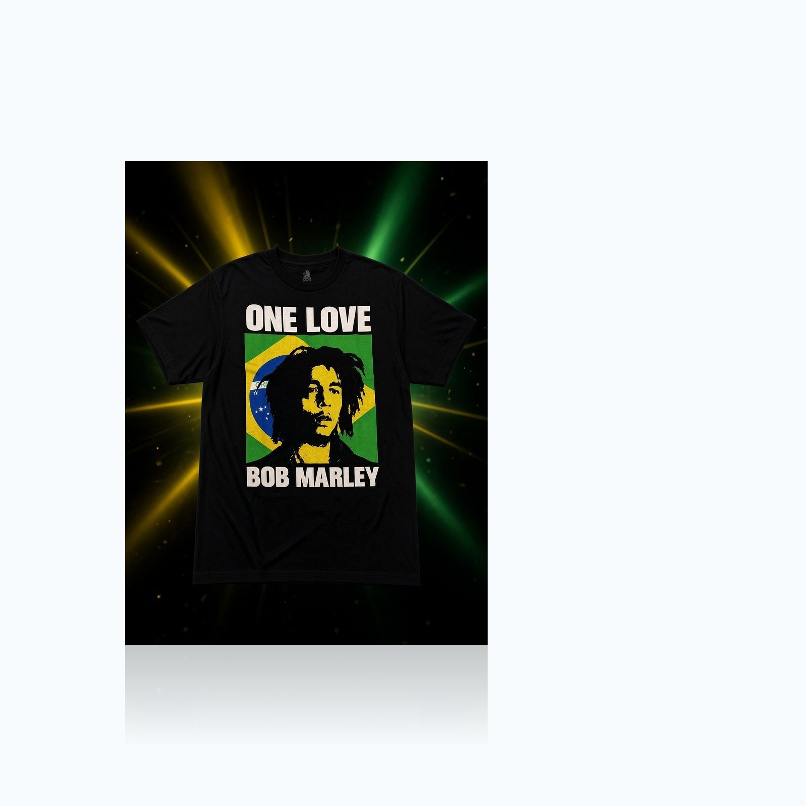 Bob Marley One Love - Brazil Flag Portrait T-Shirt — Elevate fountain