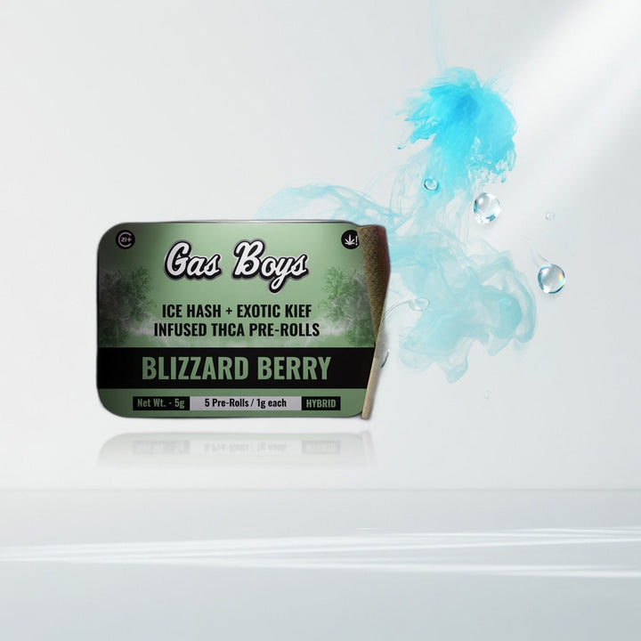 gas-boys-ice-hash-exotic-kief-infused-pre-rolls-5ct — Elevate fountain packshot
