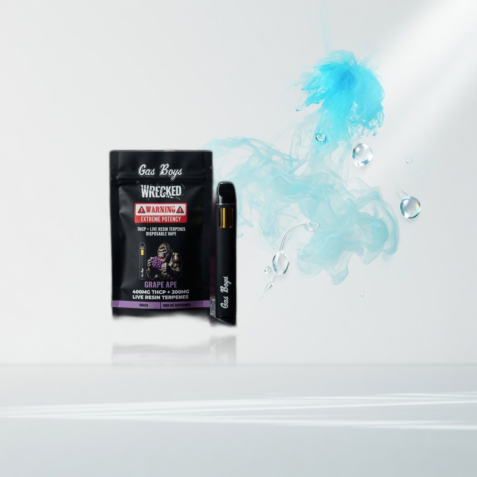 gas-boys-wrecked-edition-thcp-live-resin-disposable-1g — Elevate fountain packshot
