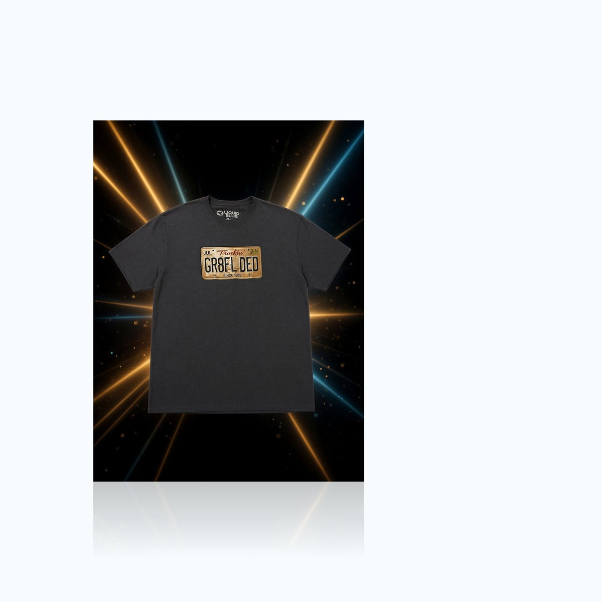 Grateful Dead Truckin’ - GR8FL DED License Plate T-Shirt — Elevate fountain