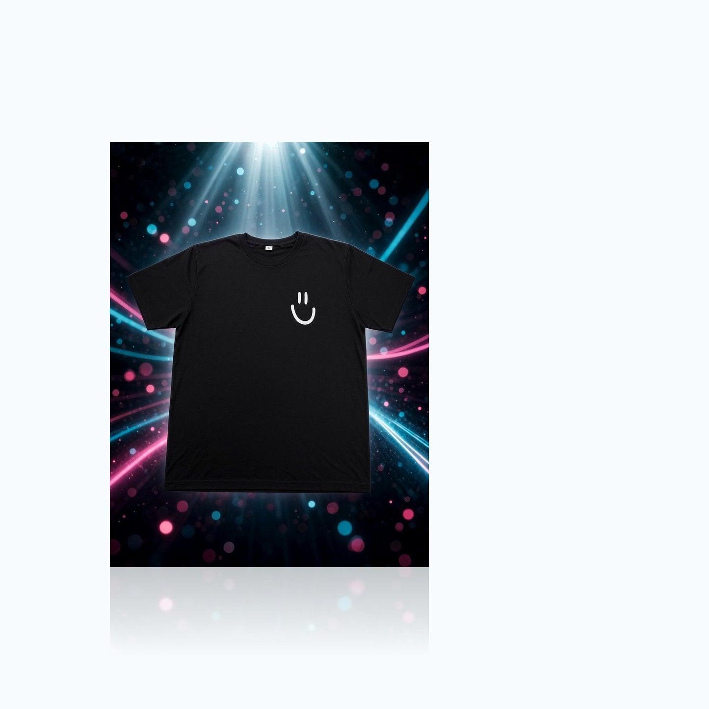 Minimalist White Smiley Graphic Tee — Elevate fountain