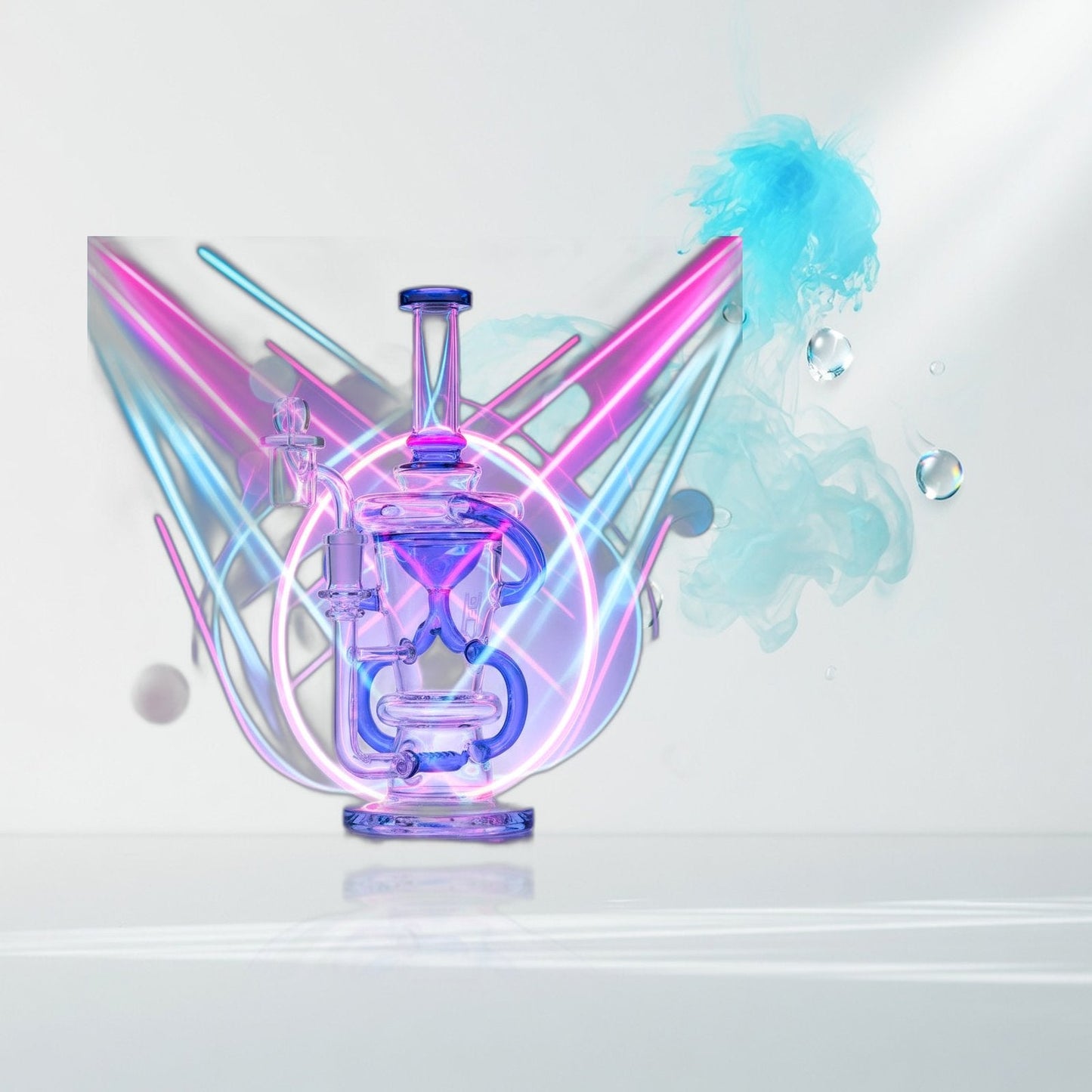 Pink 10.25" Straight Recycler by Human Grade — Elevate fountain