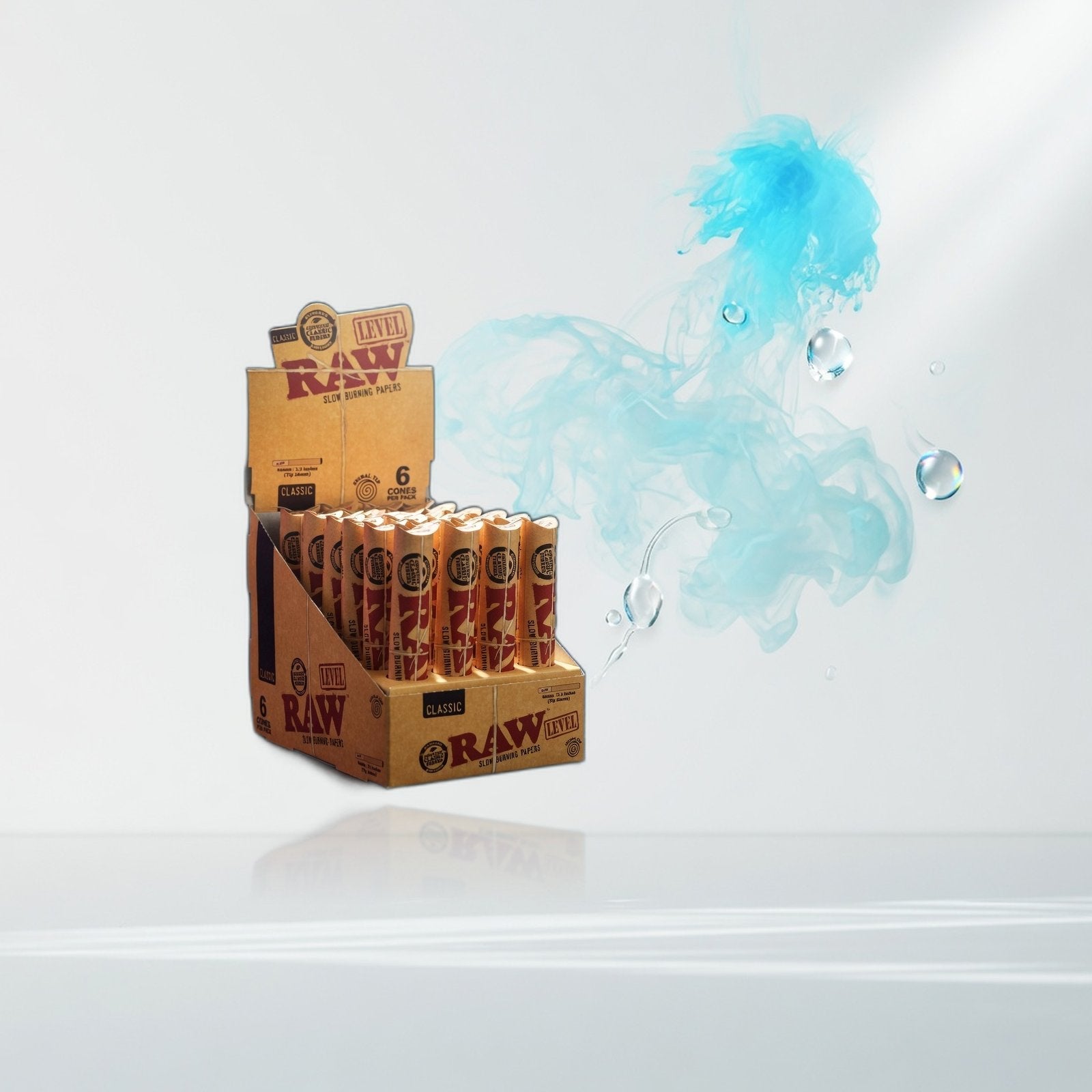 raw natural unrefined 84mm pre rolled cones 6 pack — Elevate fountain