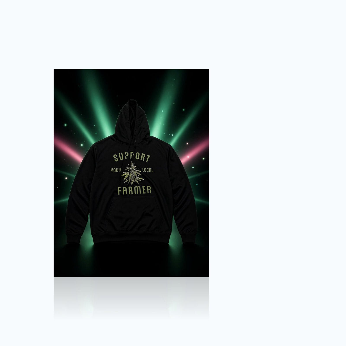 Support Your Local Farmer - Black Hoodie — Elevate fountain