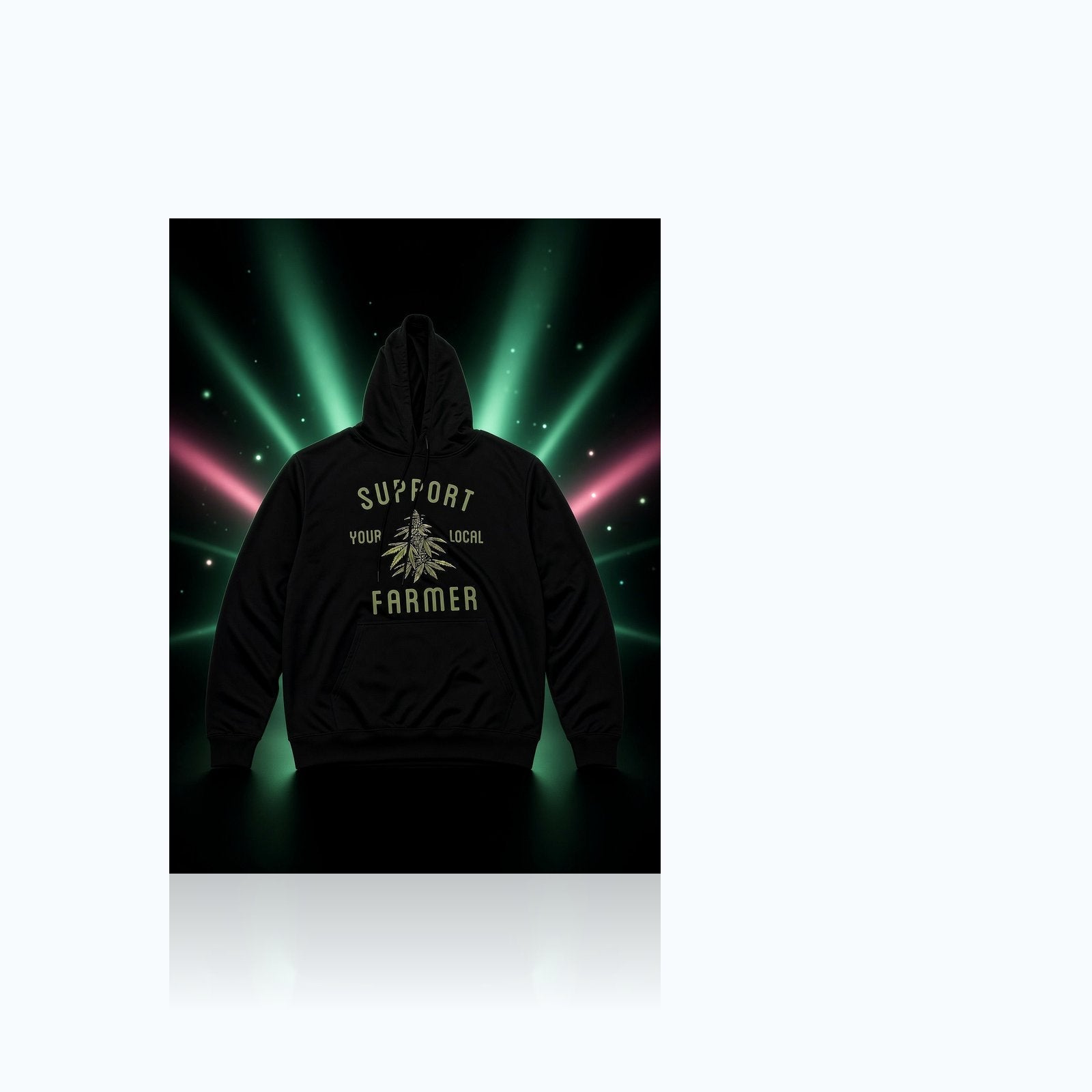 Support Your Local Farmer - Black Hoodie — Elevate fountain