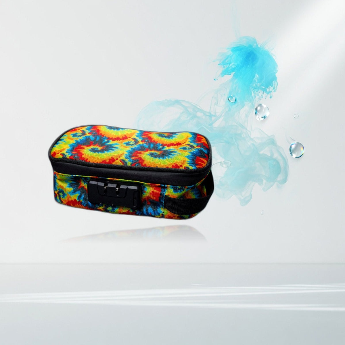 tie dye smell proof combination lock stash bag with padded pockets — Elevate fountain