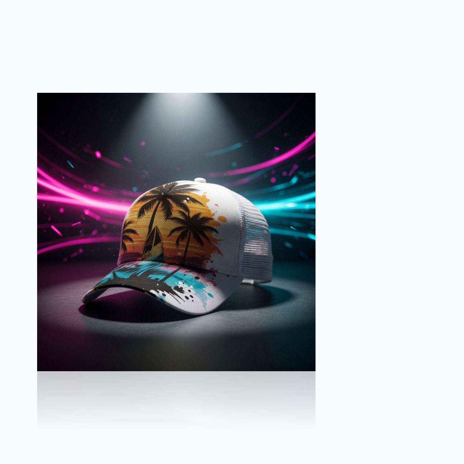 Tropical Sunset Mesh Hat — Elevate fountain