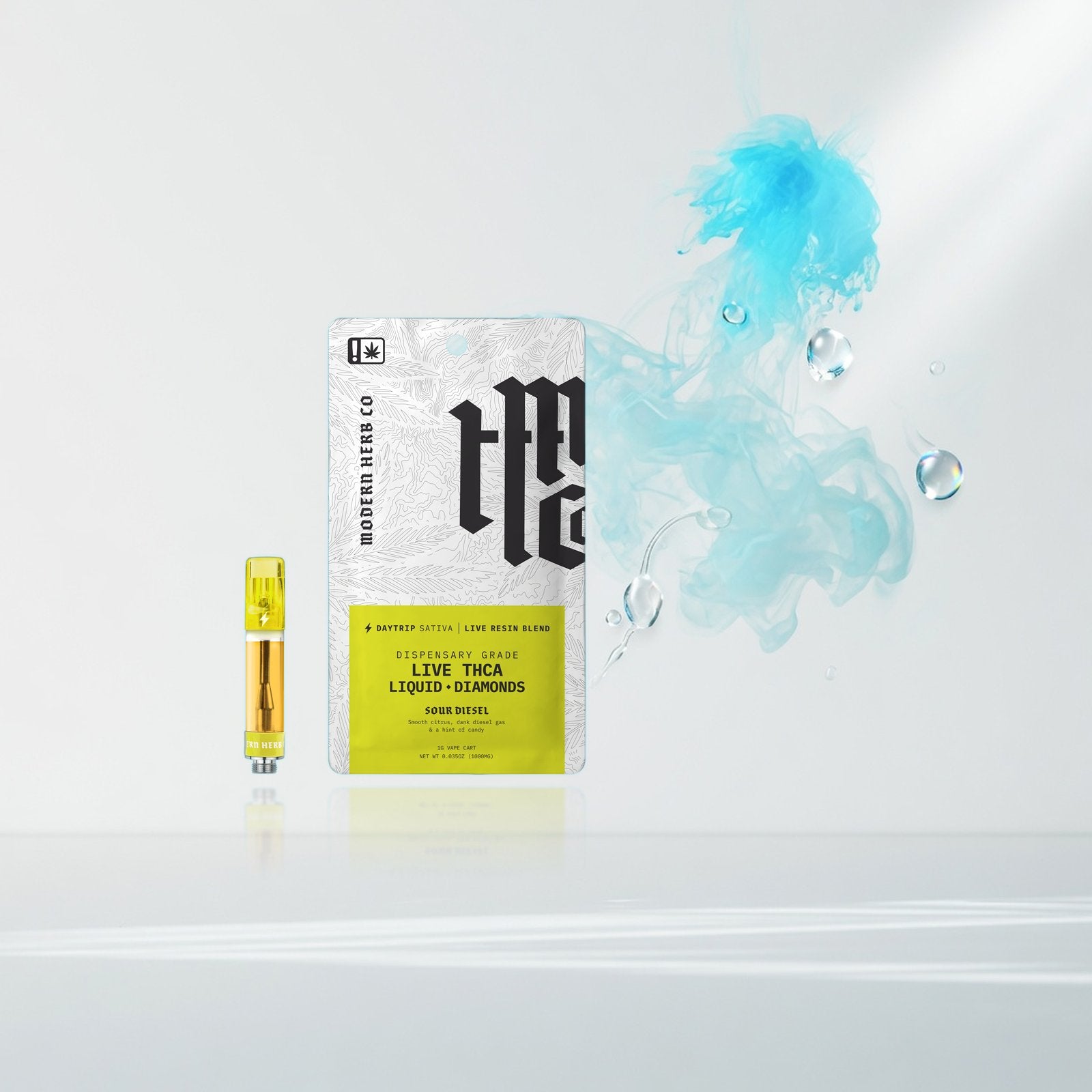 mhc-liquid-diamonds-sour-diesel-sativa-1g — Elevate fountain packshot