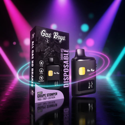 Gas Boys Liquid Diamonds Disposable 3000mg - Grape Stomper (Indica)
