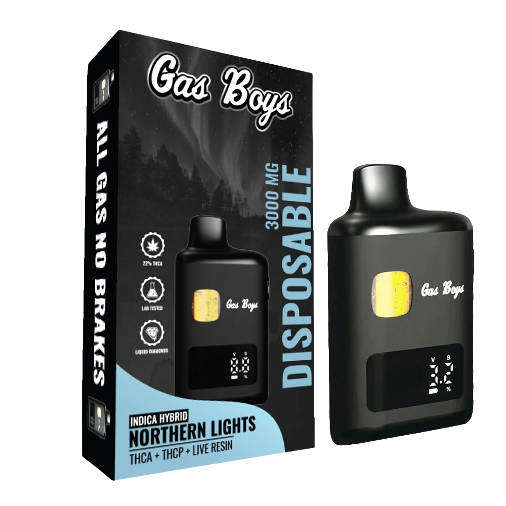 Gas Boys Liquid Diamonds Disposable 3000mg - Northern Lights (Indica-Hybrid)
