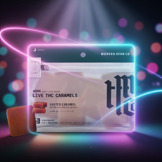 MHC Live Resin D9 Caramels - 8ct - Knockout / Salted Caramel (Indica)
