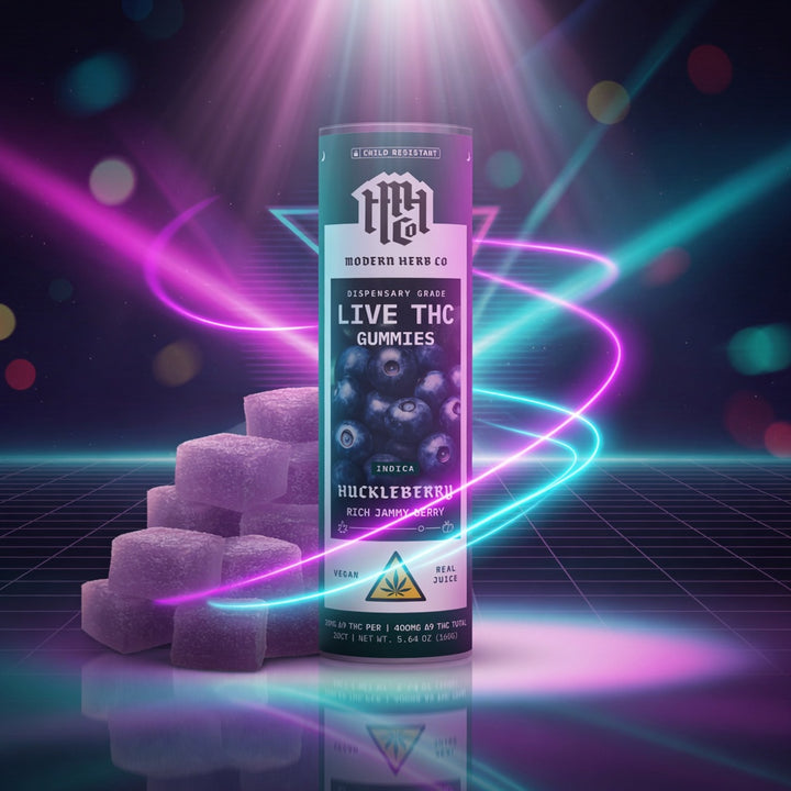 MHC Live Resin D9 Gummy - Oregon Huckleberry (Indica) - 20ct