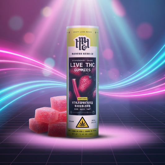 MHC Live Resin D9 Gummy - 5ct - Strawberry Rhubarb (Sativa)